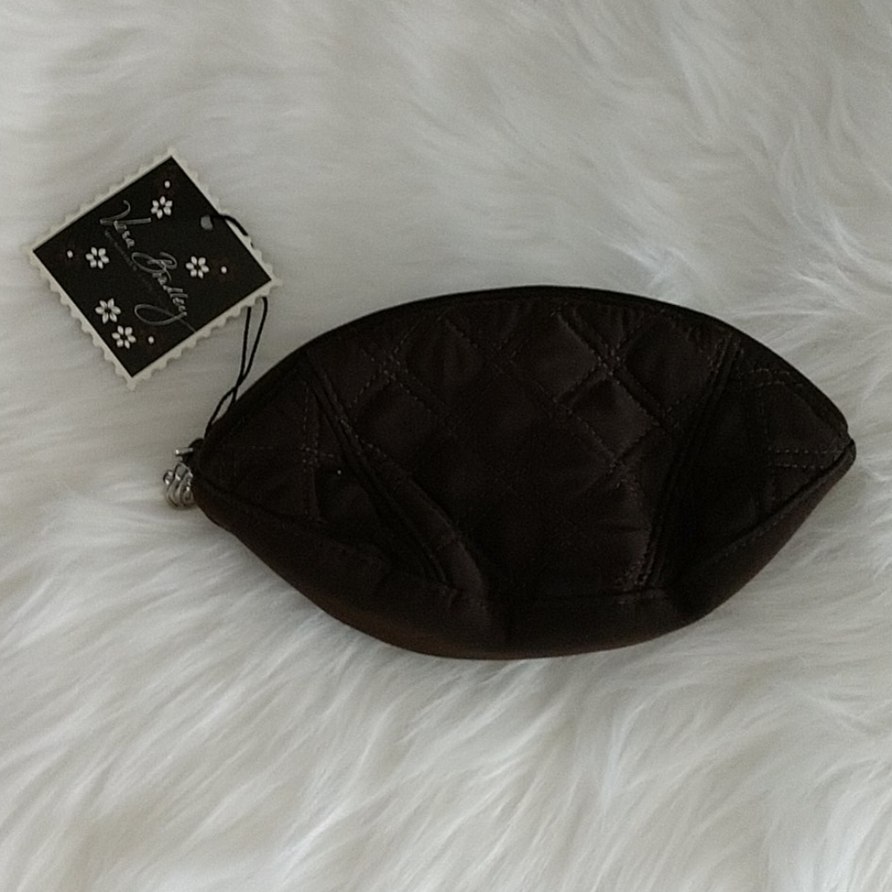 Vera Bradley espresso cosmetic case NWT!
